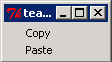 Screenshot of the tkinter context menu torn off and displayed as a separate floating window