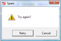 Screenshot of the askretrycancel dialog