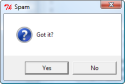Screenshot of the askyesno dialog