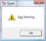 Screenshot of the showwarning dialog